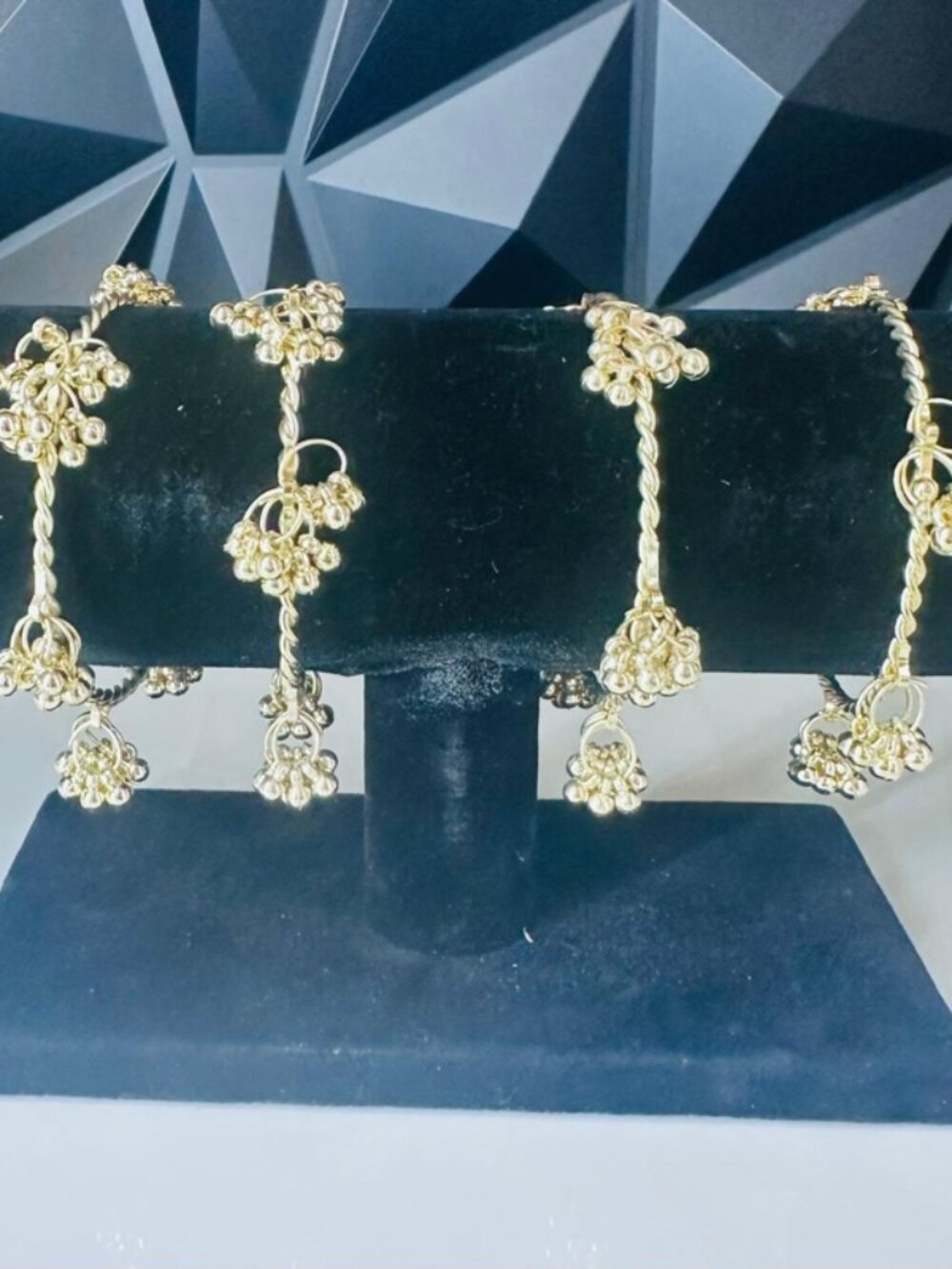 Kashmiri Bangles Set Gold Tone | 4pcs Traditional Indian Jewelry